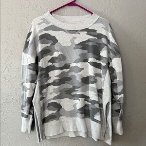 Aerie Gray Camo Sweater